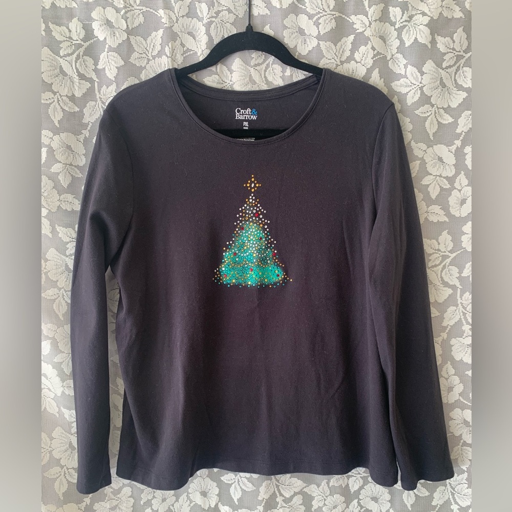 Croft & Barrow Black Long Sleeve Top